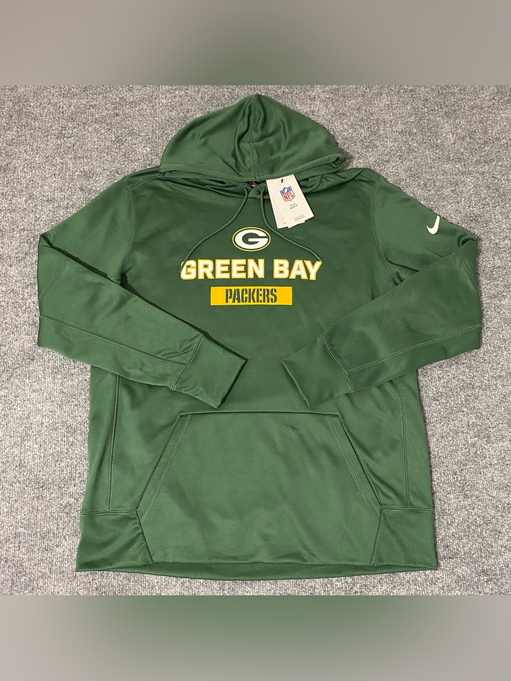 Nike Green Bay Packers Men's XL Therma Hood Pullover Hoodie NWT